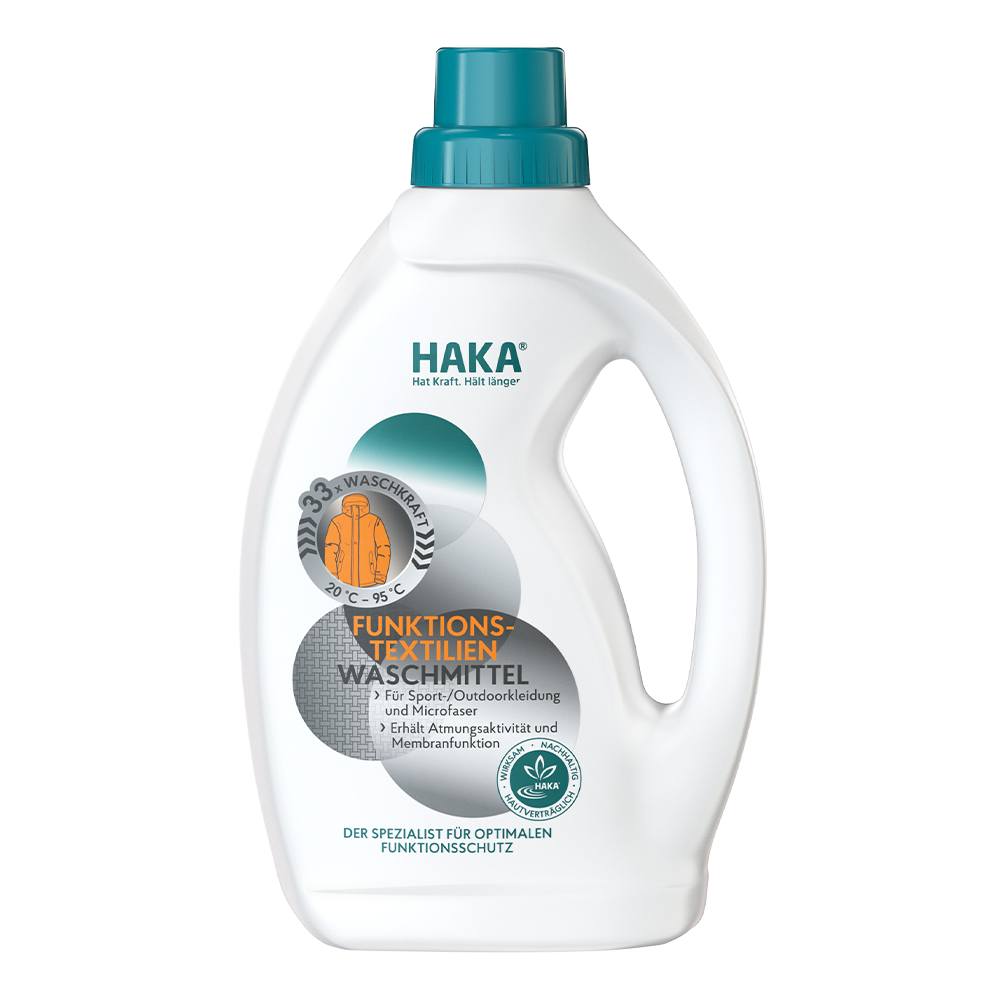 Funktions-Textilien Waschmittel Flasche