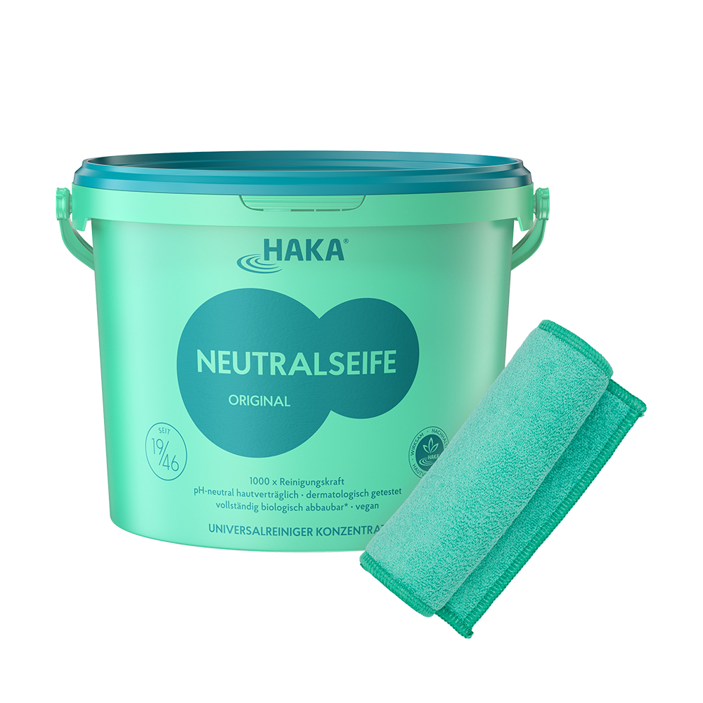 Neutralseife 5kg Eimer mit grünem Powertuch