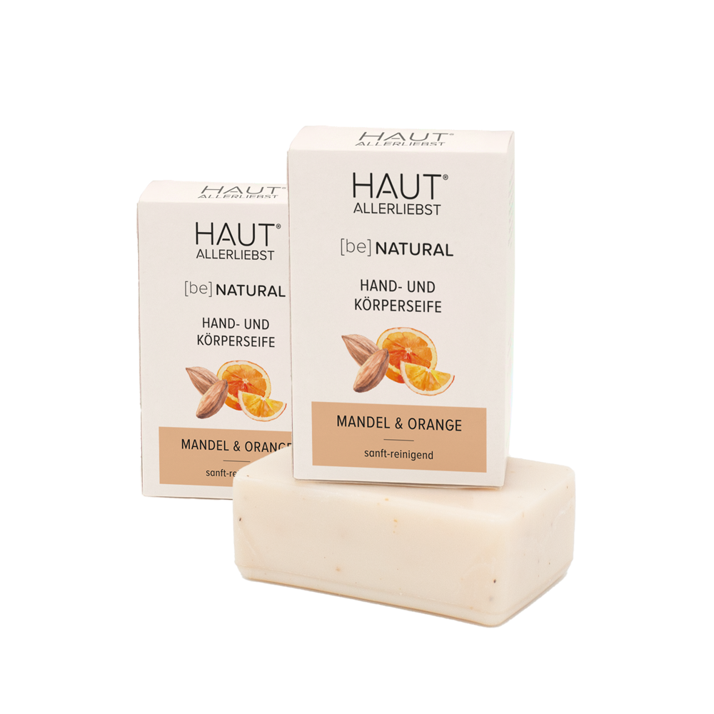Feste Seife und Dusche Mandel & Orange 2Stk.