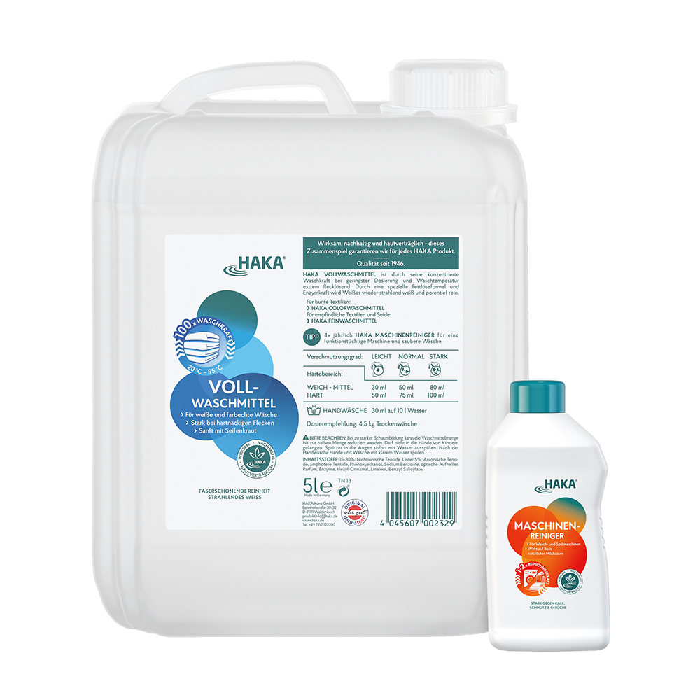 Vollwaschmittel 5L + Maschinenreiniger 250ml