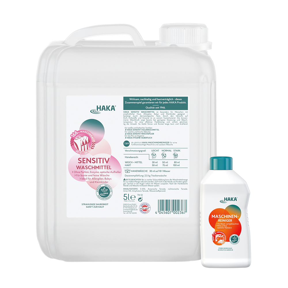 Sensitiv Waschmittel 5L + Maschinenreiniger 250ml