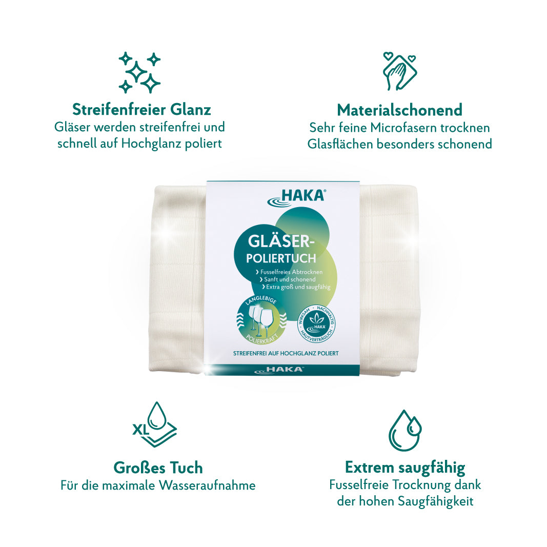 Gläser-Poliertuch 1 Stk.