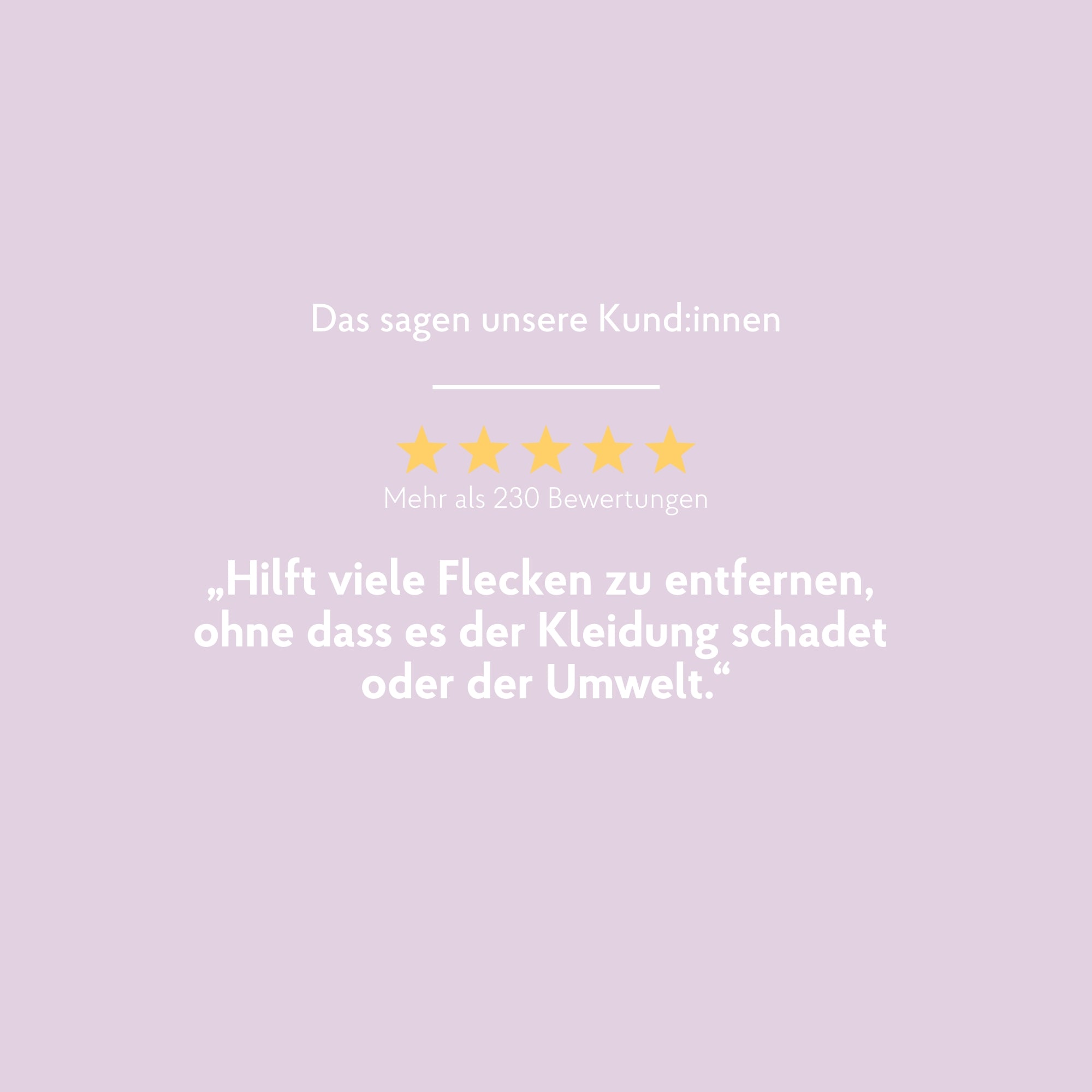 Bewertung zur Fleckenvorbehandlung