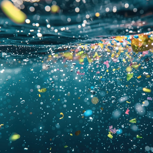 Blätter und Luftblasen unter Wasser