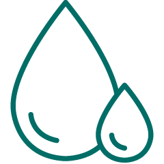 grafische Tropfen, die den geringen Verbrauch darstellen sollen