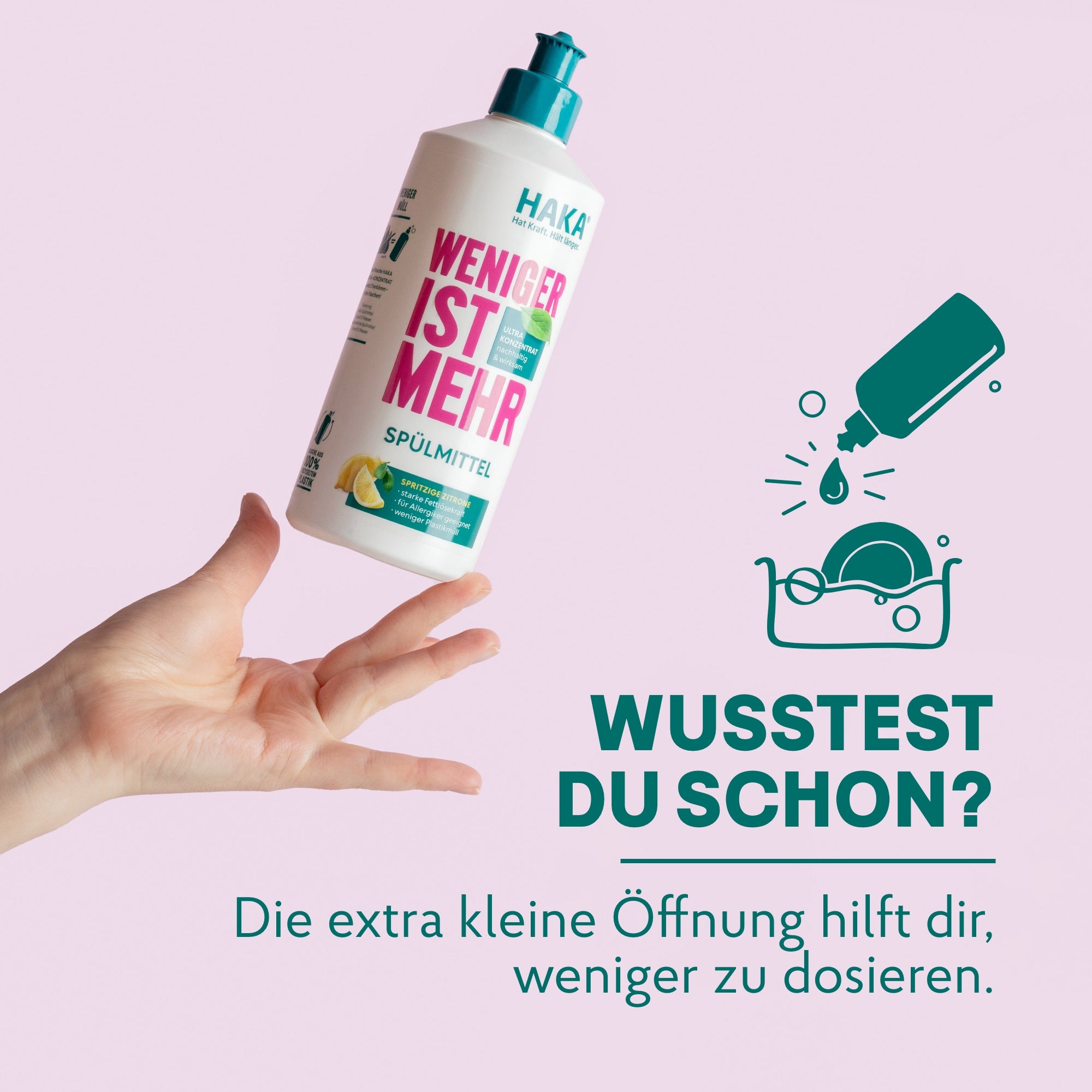 Infos zum Weniger ist Mehr Spülmittel