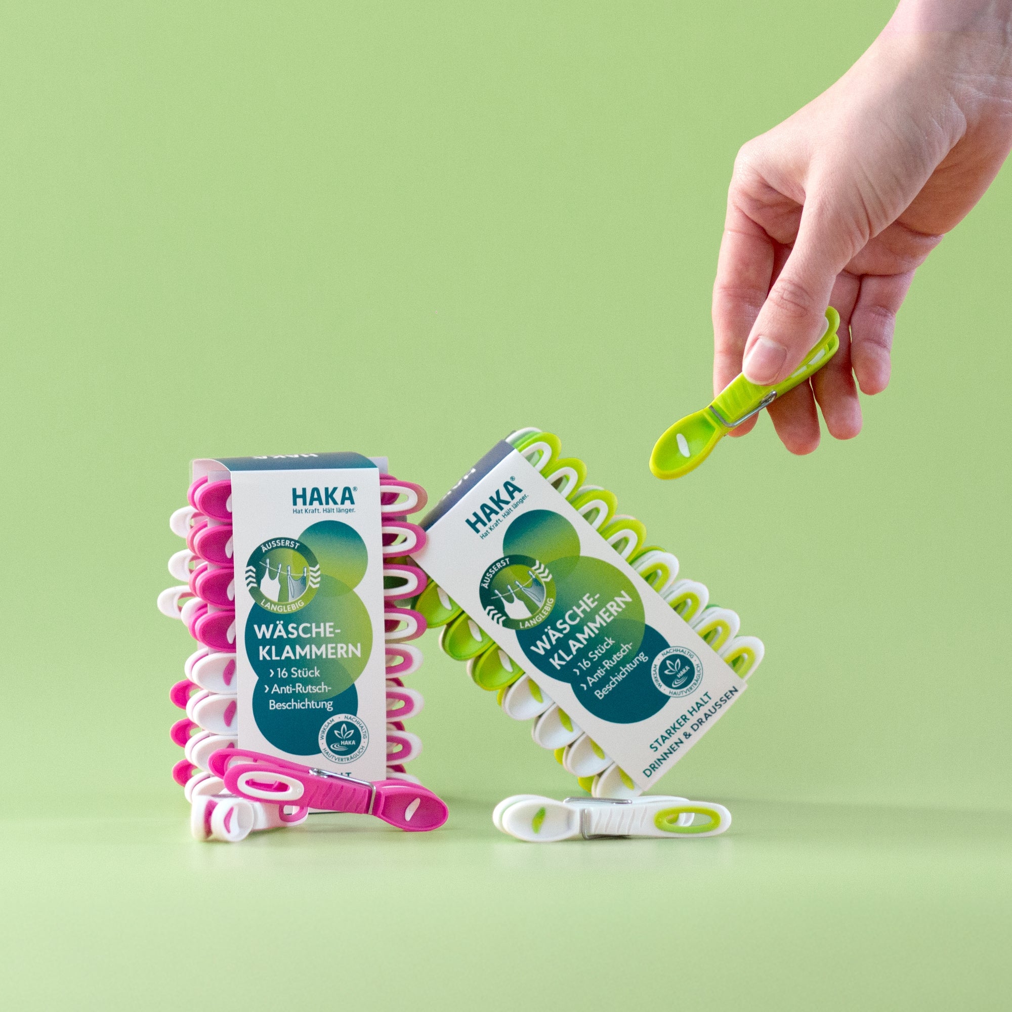HAKA Wäscheklammern mit festem Halt