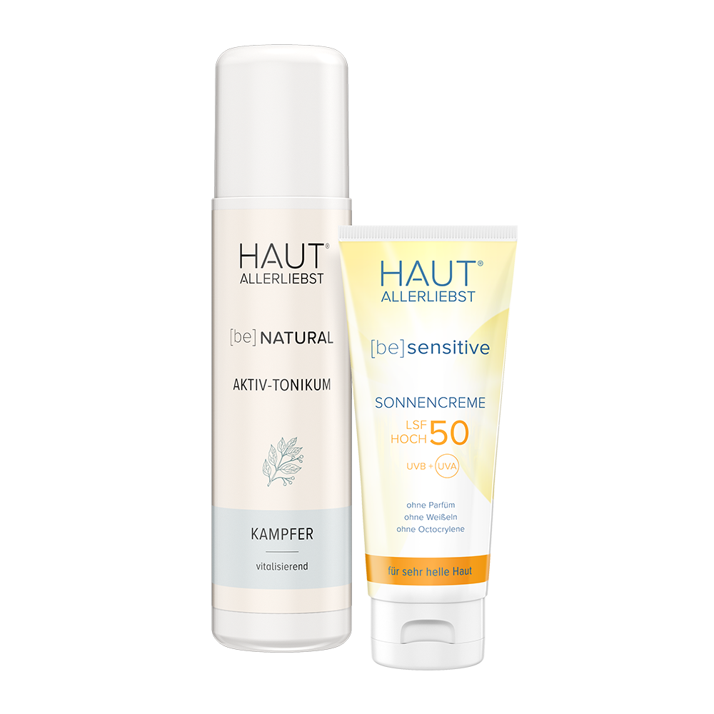 Set aus Aktiv-Tonikum und Sonnencreme LSF 50