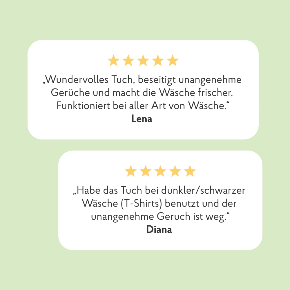 Positive Kundenmeinung zum Silbertuch
