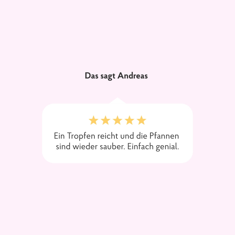 Positive Kunden Erfahrung mit dem Spülmittel, betont das ein Tropfen für sauberes Geschirr reicht