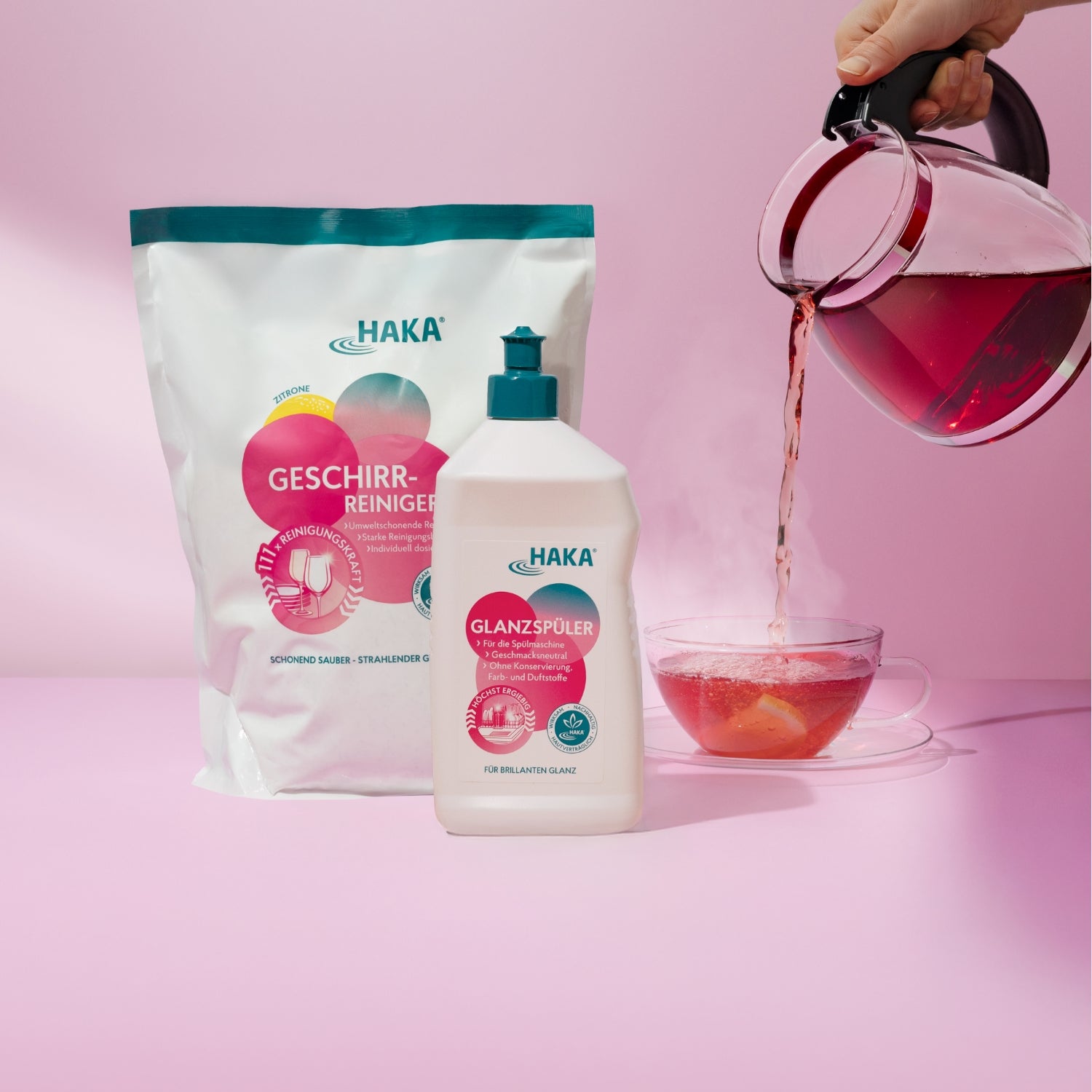 Glänzendes Geschirr Teeränder entfernen