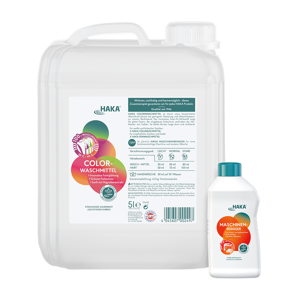 Colorwaschmittel 5L + Maschinenreiniger 250ml