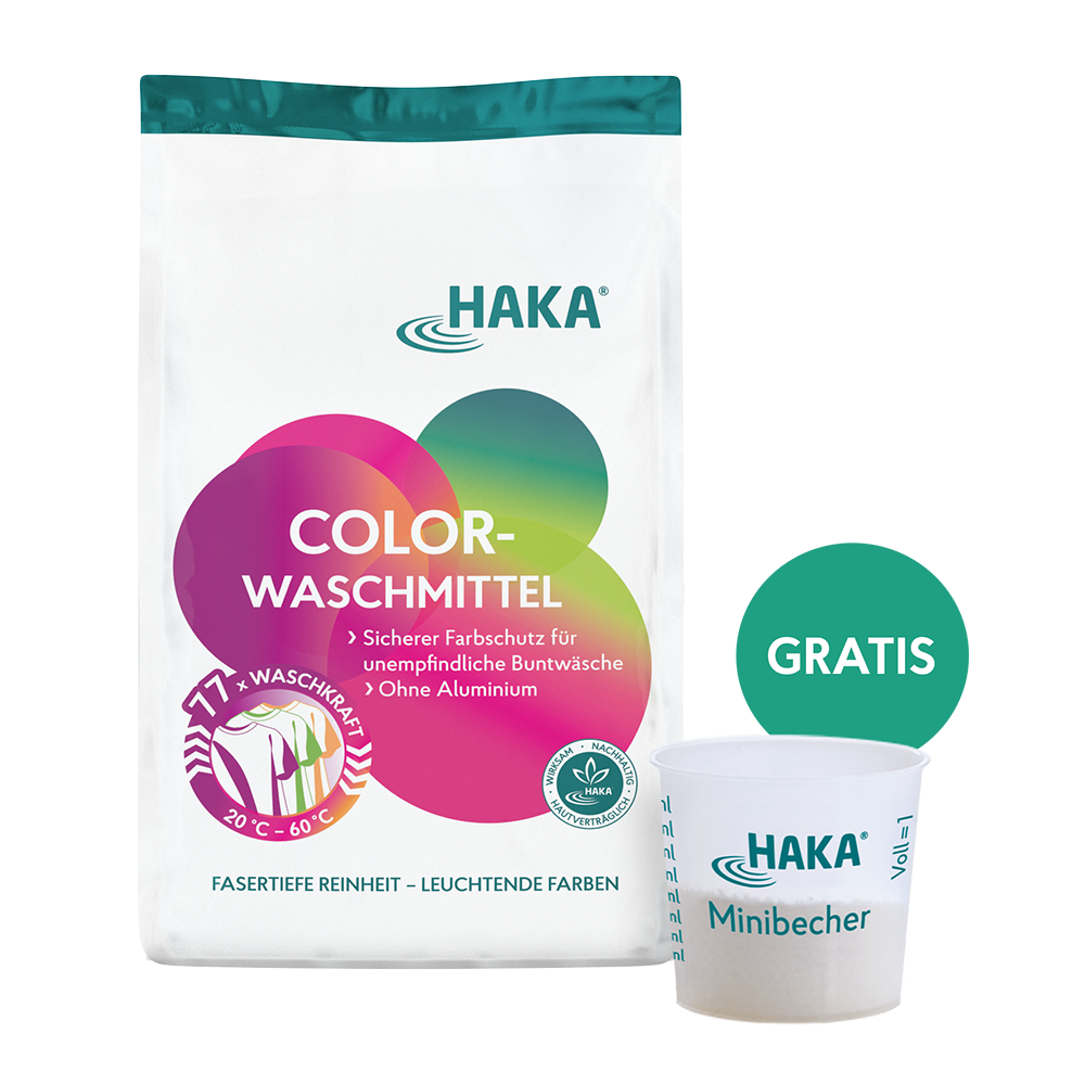 Colorwaschmittel mit Dosierbecher