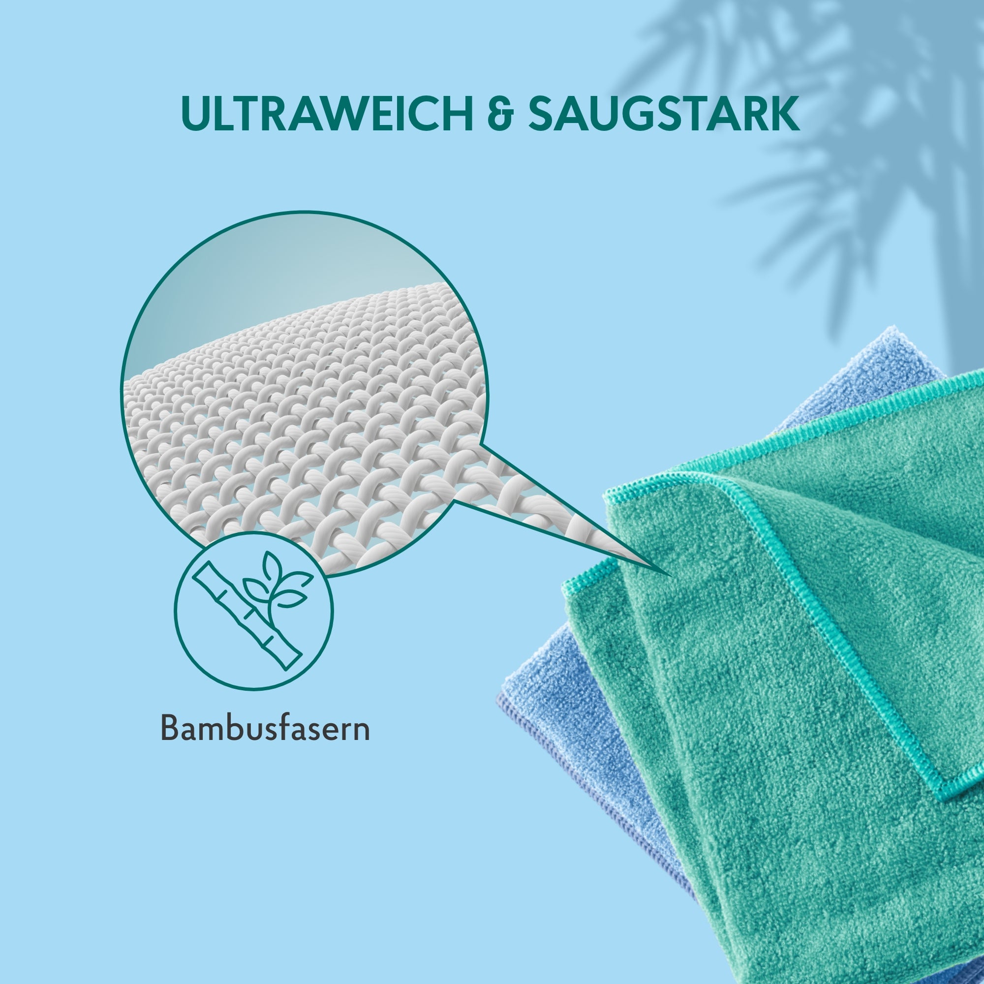 Bambus-Baumwoll Reinigungstuch, 2 Stk.