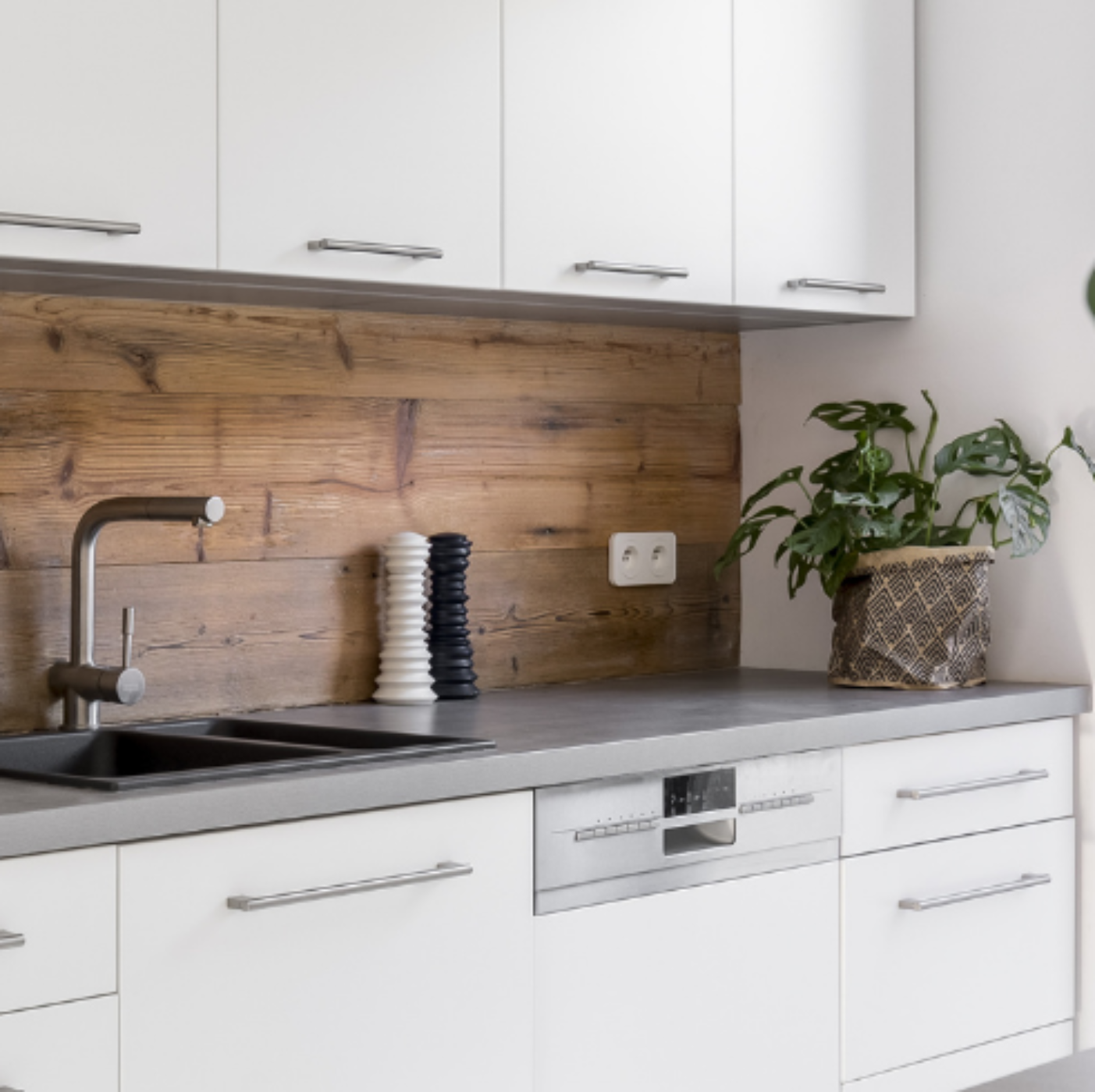 Küchenzeile in weiß