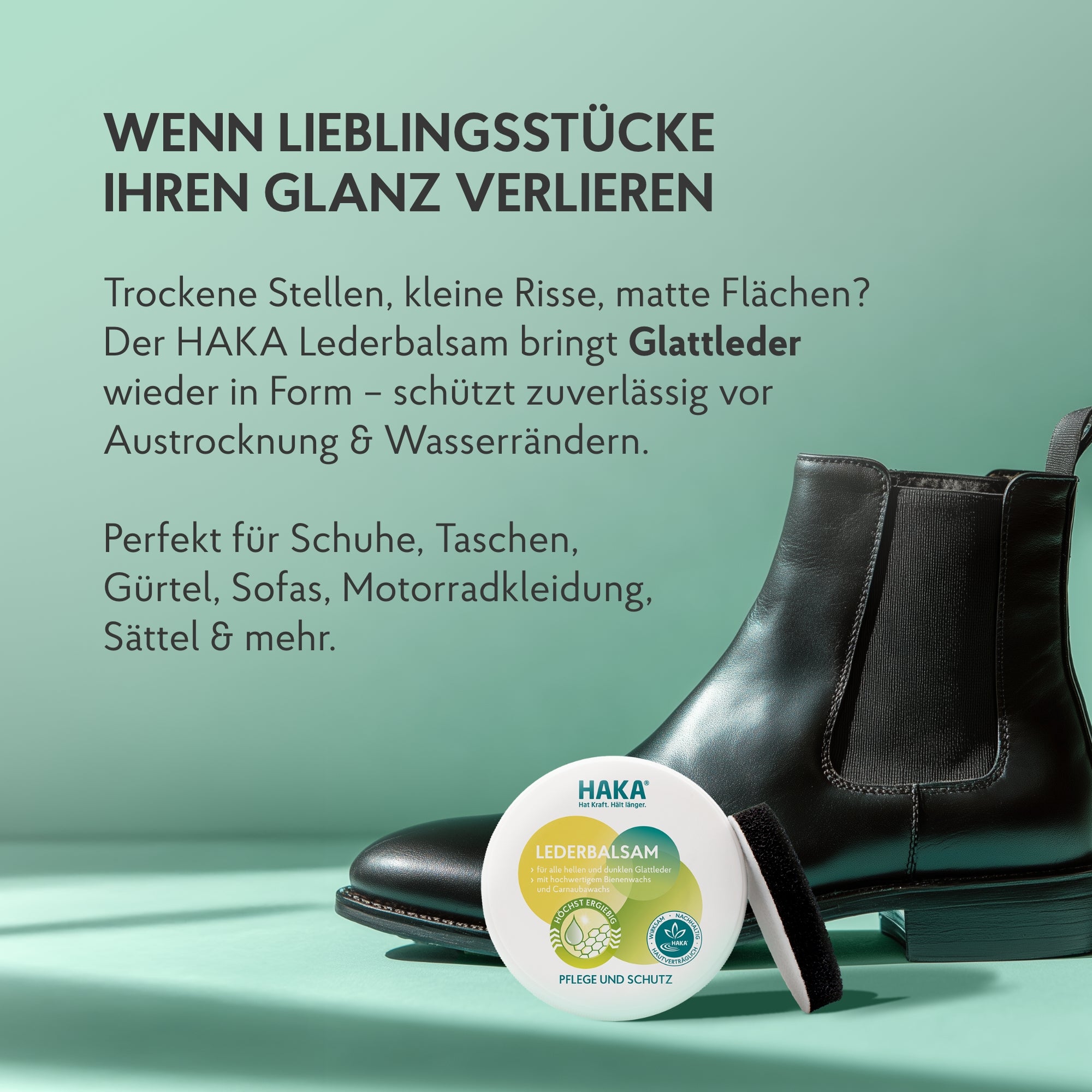 Lederpflege für Schuhe, Taschen, Sofas