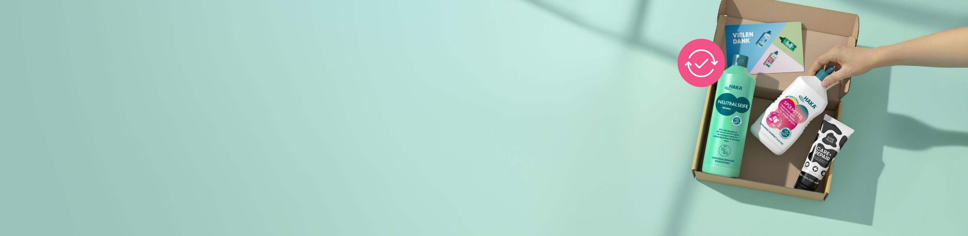 HAKA Produkte in einer Box mit Abo-Icon